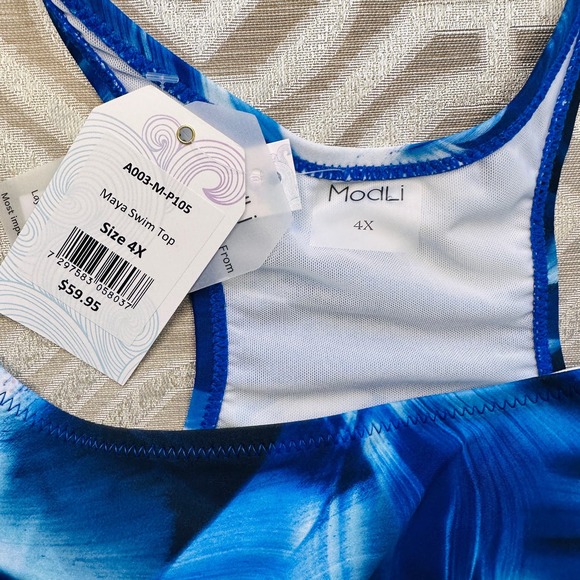 Calypsa by Modli Maya Tankini Swim Top  plus size 4x - Picture 9 of 9